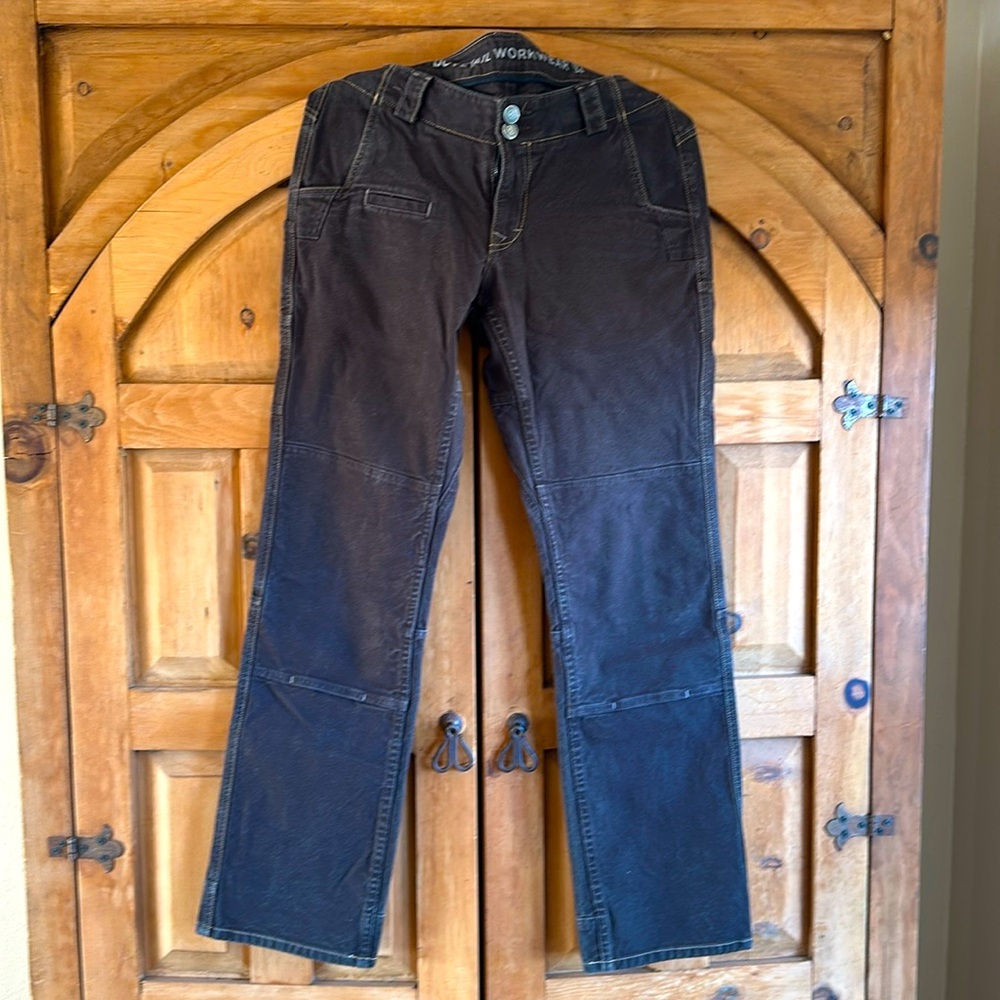 Dovetail women’s 12 chocolate brown construct stretch work pant